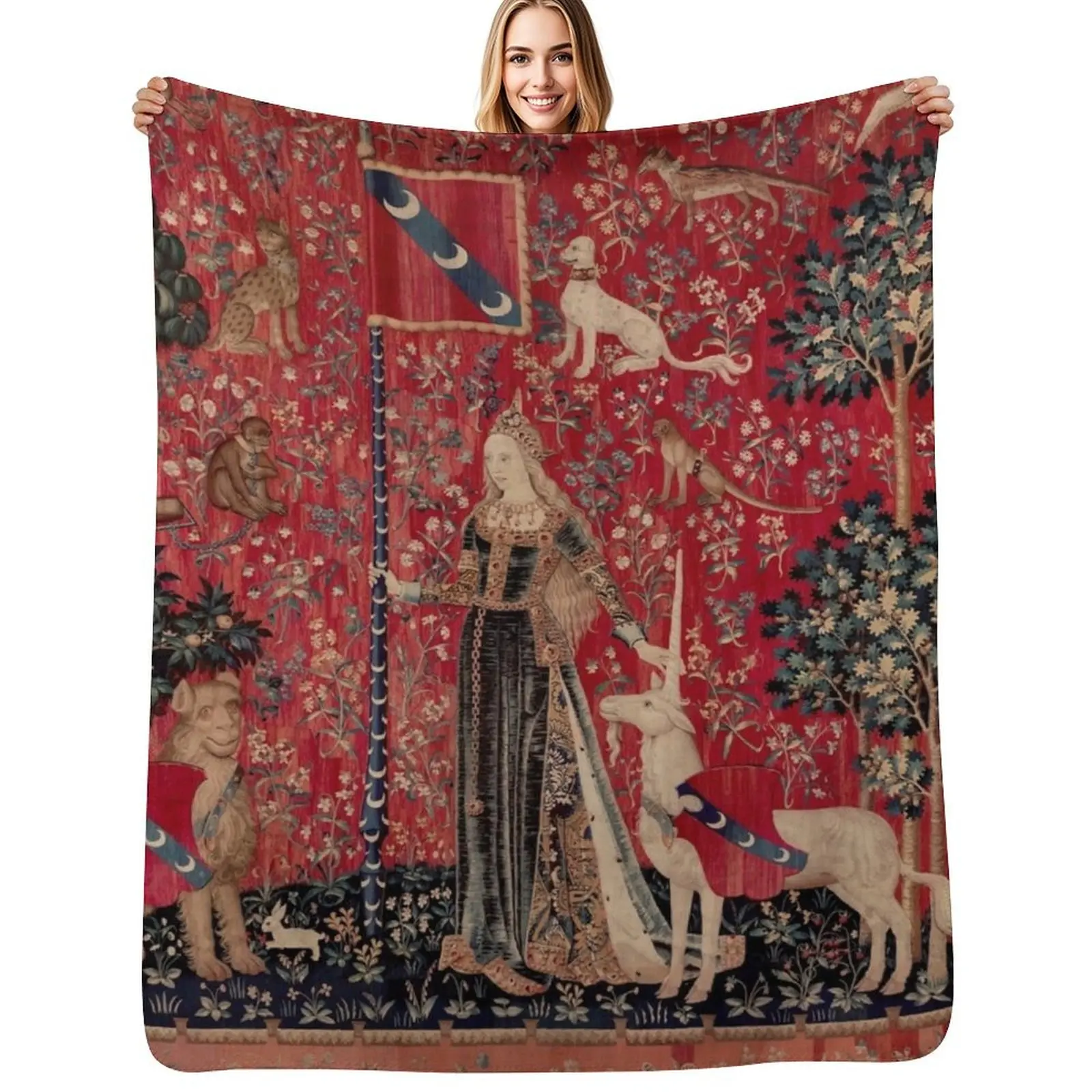 Lady and Unicorn Medieval Tapestry Five Senses - Touch Throw Blanket Decorative Beds for sofa Blankets
Lady and Unicorn Medieval Tapestry Five Senses - Touch Throw Blanket Decorative Beds for sofa Blankets
