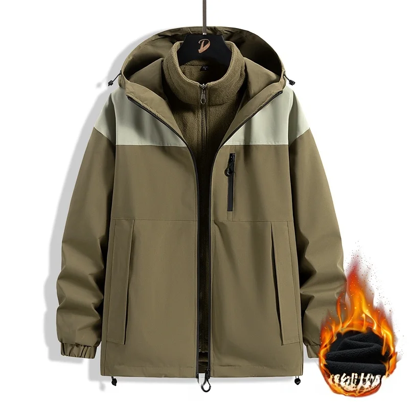 Men's Outdoor Windproof Hooded Jaet Autumn Winter New Sle Tee-in-One Climbing Suit Polyester Fabric Faion Urban Sle
Men's Outdoor Windproof Hooded Jaet Autumn Winter New Sle Tee-in-One Climbing Suit Polyester Fabric Faion Urban Sle