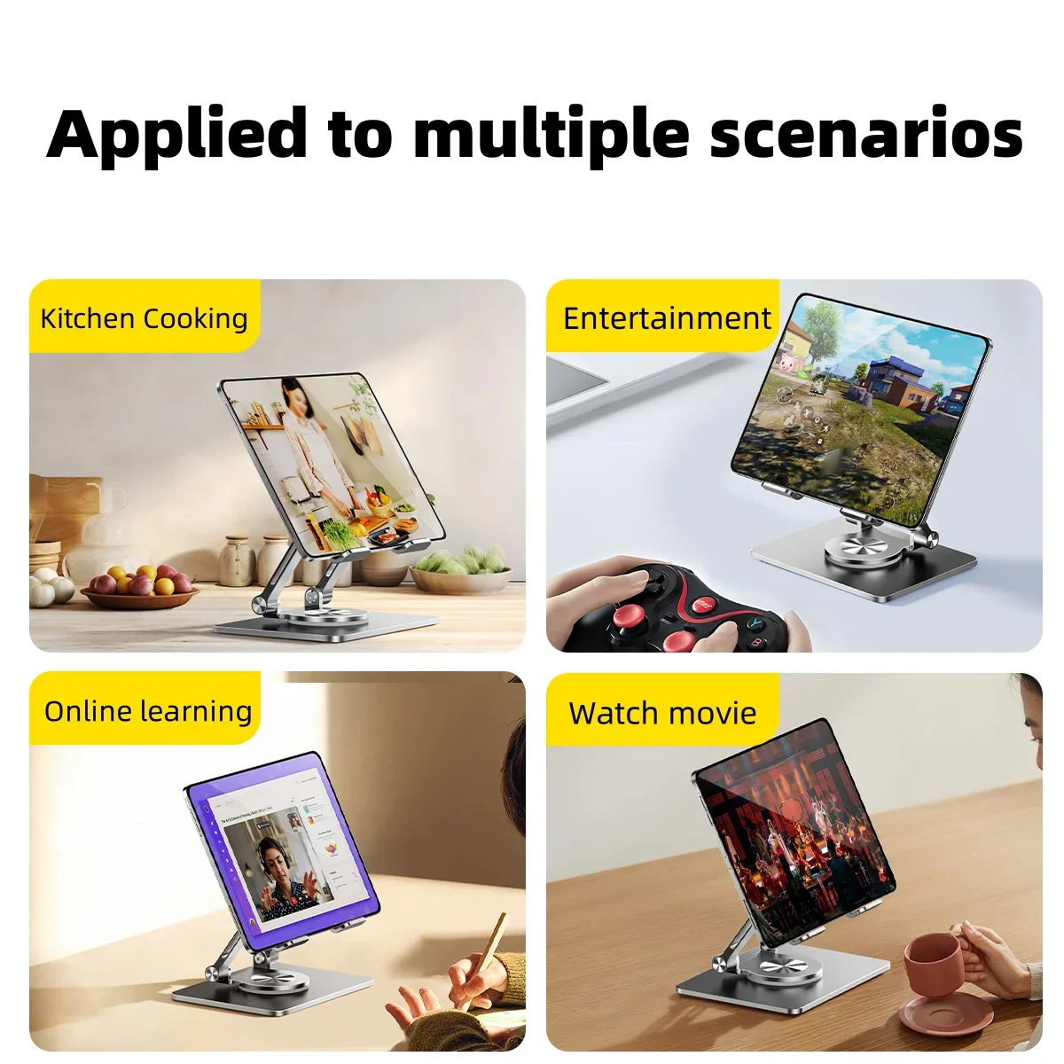 Tablet Stand Aluminum Alloy Portable 360 Rotating Tablet Stand Holder For Height Adjustable for iPad
Tablet Stand Aluminum Alloy Portable 360 Rotating Tablet Stand Holder For Height Adjustable for iPad