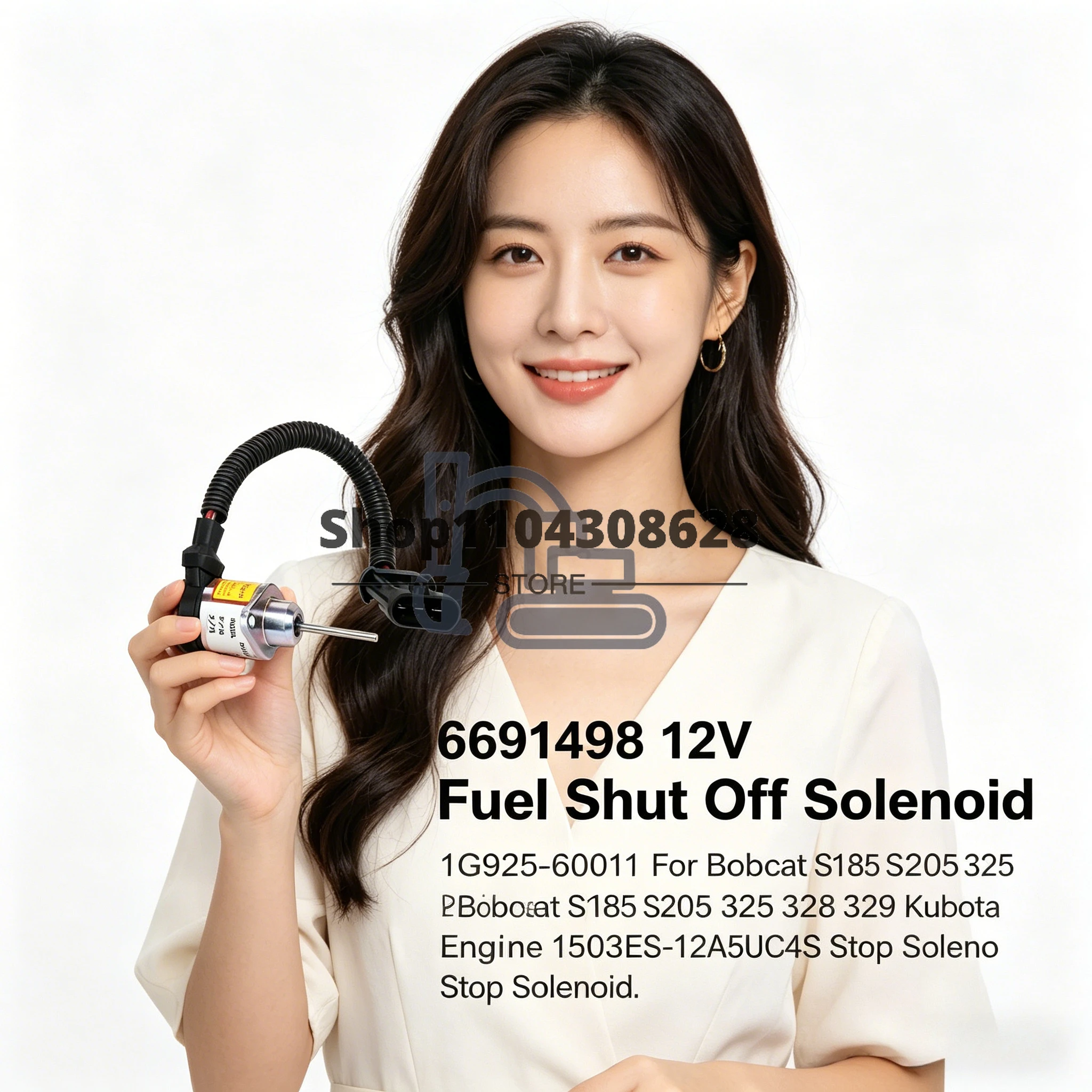 6691498 12V Fuel Shut Off Solenoid 1G925-60011 For Bobcat S185 S205 325 328 329 Kubota Engine 1503ES-12A5UC4S Stop Solenoid
6691498 12V Fuel Shut Off Solenoid 1G925-60011 For Bobcat S185 S205 325 328 329 Kubota Engine 1503ES-12A5UC4S Stop Solenoid