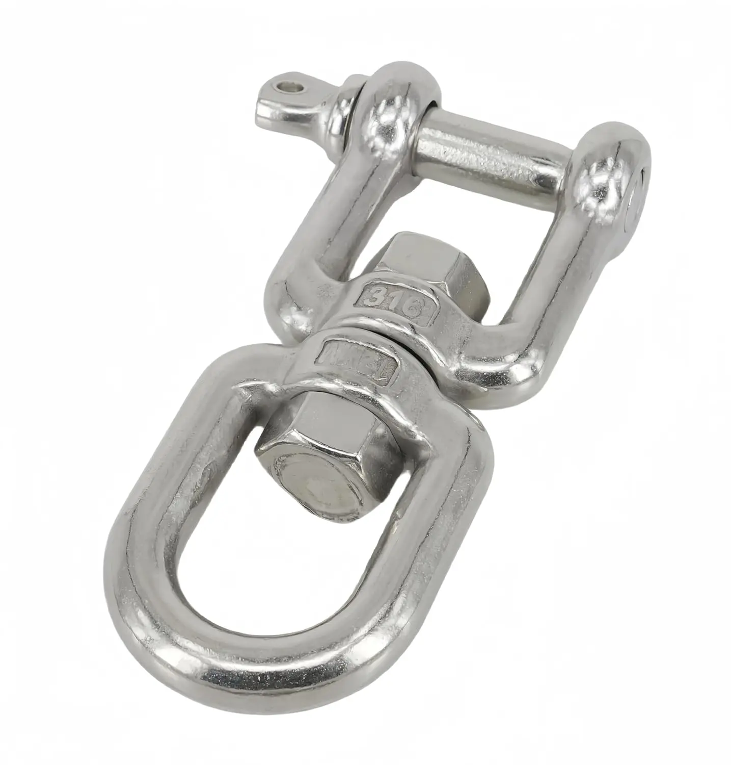 316 Stainless Steel 1/2"(M12) Eye x Jaw Swivel Anchor Clevis Double Shackle, 1PCS
316 Stainless Steel 1/2"(M12) Eye x Jaw Swivel Anchor Clevis Double Shackle, 1PCS