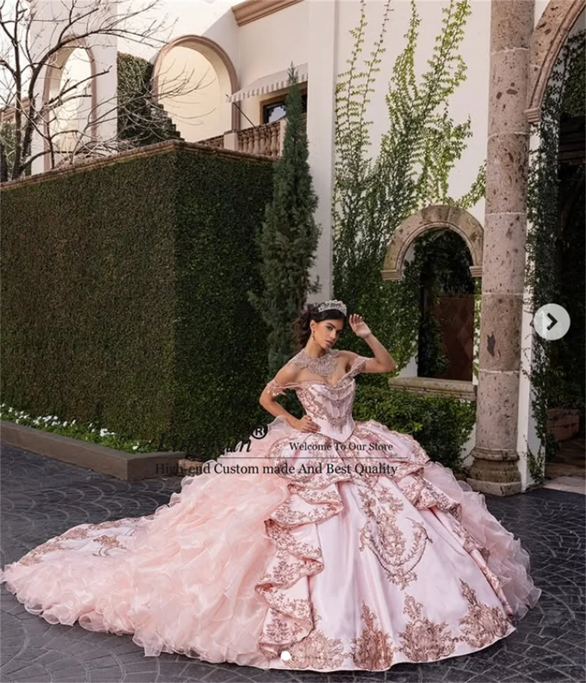 Мексиканское бальное платье Quinceanera Платья с аппликациями Многоуровневые индивидуальные милые платья 16, платья принцессы с открытыми плечами Vestidos De 15 Años
Мексиканское бальное платье Quinceanera Платья с аппликациями Многоуровневые индивидуальные милые платья 16, платья принцессы с открытыми плечами Vestidos De 15 Años