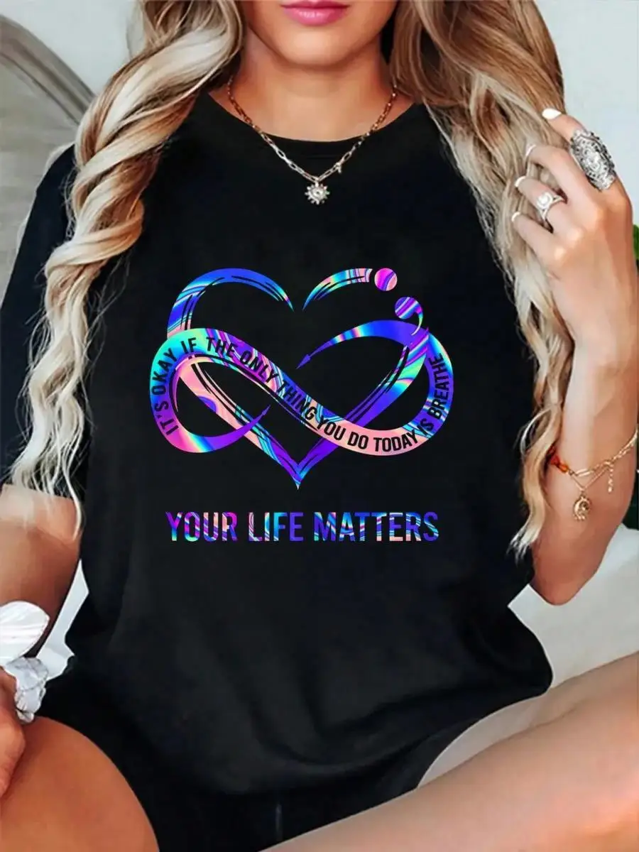 100_ Cotton ZOCAVIA Suicide Prevention Awareness TShirts Fo Women Your Life Matters Supporter T-Shirt
100_ Cotton ZOCAVIA Suicide Prevention Awareness TShirts Fo Women Your Life Matters Supporter T-Shirt