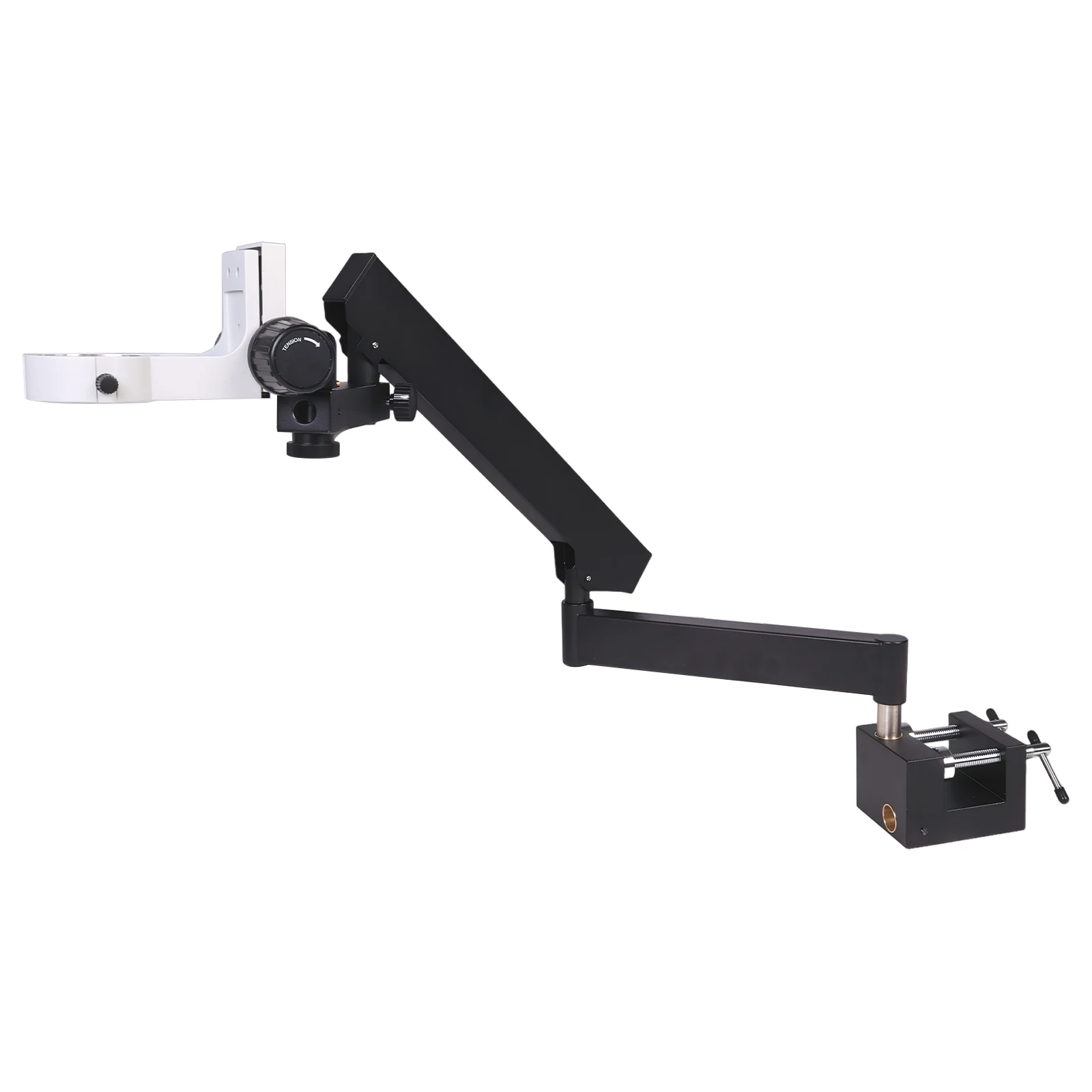 Articulating Arm Pillar Clamp Holder Bracket with Table Clip Stereo Trinocular Stand Adjusted Up and Down for Stereo Microscopes
Articulating Arm Pillar Clamp Holder Bracket with Table Clip Stereo Trinocular Stand Adjusted Up and Down for Stereo Microscopes