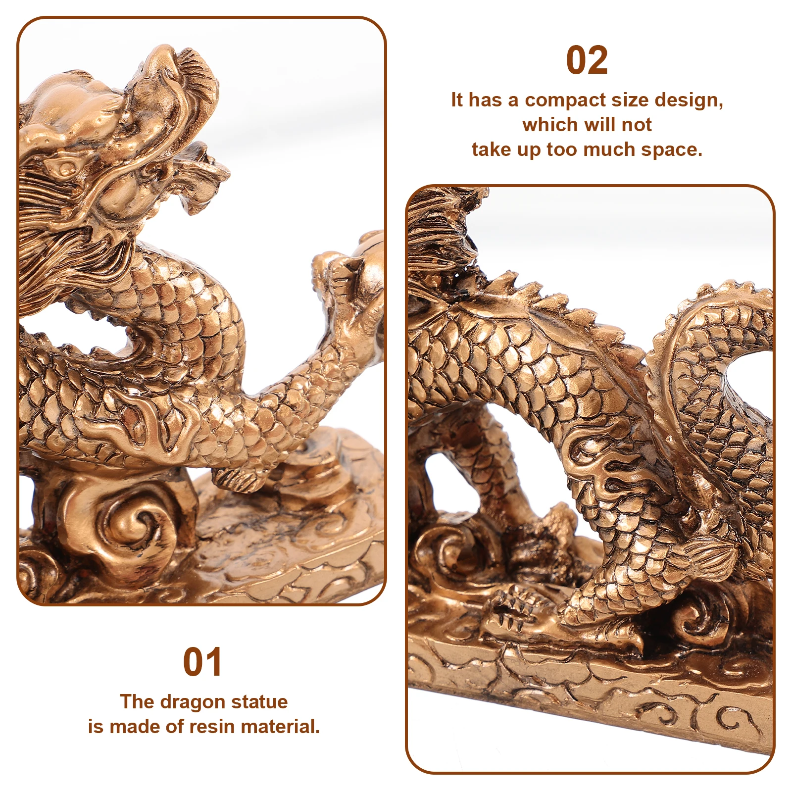 Resin Dragon Sculpture Chinese Auspicious Dragon Figure Home Office Desktop Decor Ornament Chinese Decorations
Resin Dragon Sculpture Chinese Auspicious Dragon Figure Home Office Desktop Decor Ornament Chinese Decorations