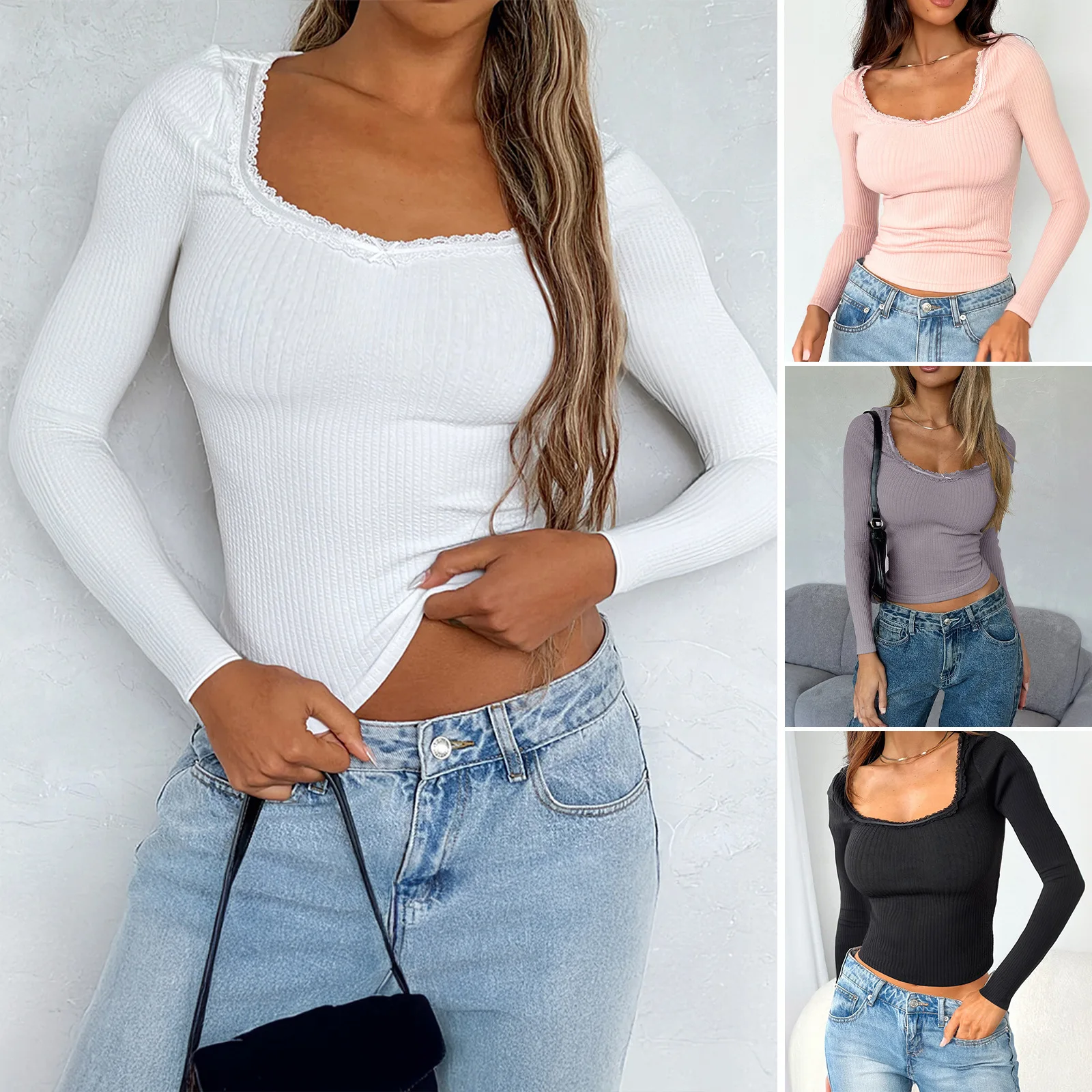 2025 Autumn And Winter Y2k Women's Slim-fitting U-neck Long-sleeved Top T-Shirt TShirts
2025 Autumn And Winter Y2k Women's Slim-fitting U-neck Long-sleeved Top T-Shirt TShirts