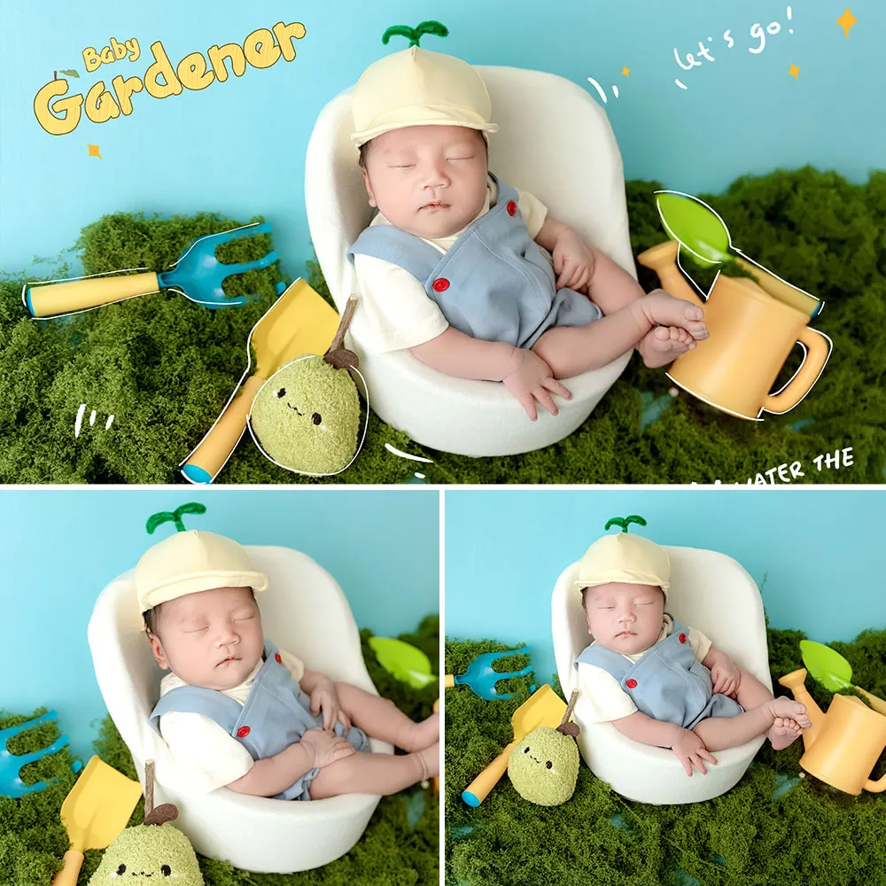 0-1 Month Boy Newborn Photography Props Gardener Style Outfits with Matching Hat and Pear Toy Prop for Infant and Photographer
0-1 Month Boy Newborn Photography Props Gardener Style Outfits with Matching Hat and Pear Toy Prop for Infant and Photographer