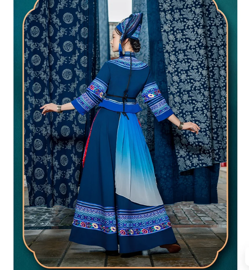 Chinese folk clothing women's ethnic performance embroidery long skirt 2026 New
Chinese folk clothing women's ethnic performance embroidery long skirt 2026 New