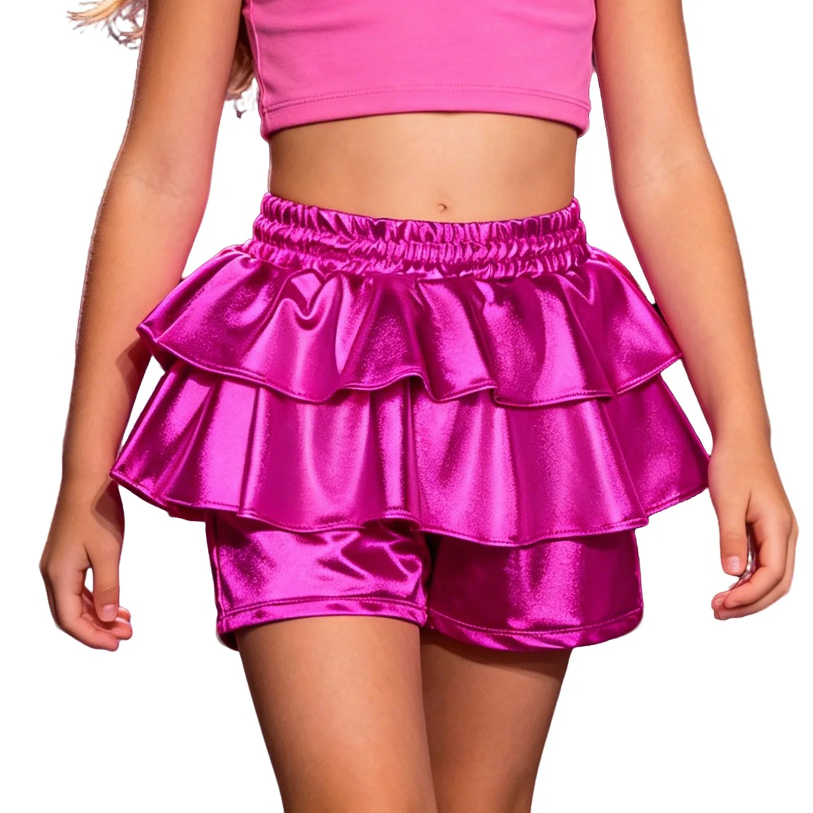 Kids Girls Contemporary Modern Shorts Metallic Ruffled Elastic Waistband Culottes Kindergarten Stage Performance Photography Set
Kids Girls Contemporary Modern Shorts Metallic Ruffled Elastic Waistband Culottes Kindergarten Stage Performance Photography Set