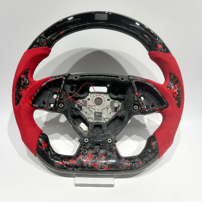 With Led Light for Chevrolet Corvette C7 Steering Wheel Red Forged Carbon Fiber with Customizable Red Alcantara for Corvette C7
With Led Light for Chevrolet Corvette C7 Steering Wheel Red Forged Carbon Fiber with Customizable Red Alcantara for Corvette C7