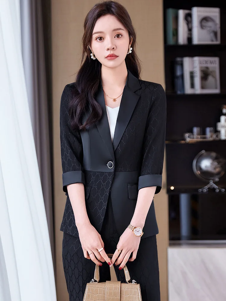 Black 3/4 Sleeve Suit Coat for Women2024Spring and Summer New Korean Style Temperament Office Wear Fashionable Suit Suit
Black 3/4 Sleeve Suit Coat for Women2024Spring and Summer New Korean Style Temperament Office Wear Fashionable Suit Suit