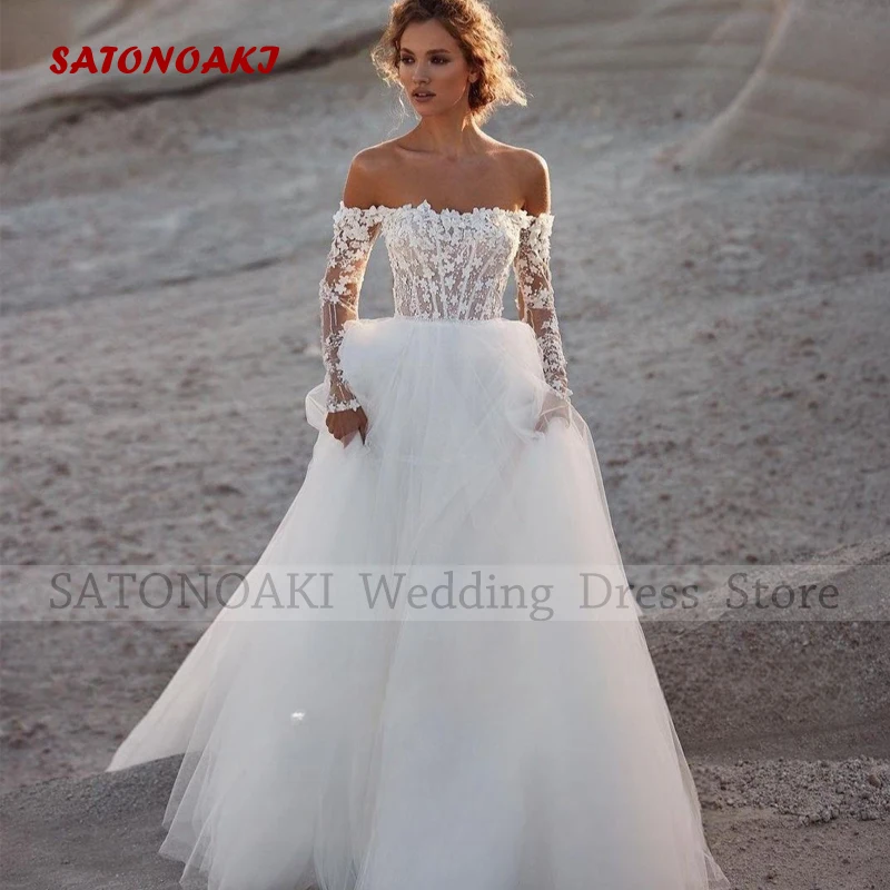 Elegant Sexy Boho Off the Shoulder Lace Wedding Dress for Women A-Line Sweep Train Backless Bridal Gowns Vestido De Novia Custom
Elegant Sexy Boho Off the Shoulder Lace Wedding Dress for Women A-Line Sweep Train Backless Bridal Gowns Vestido De Novia Custom