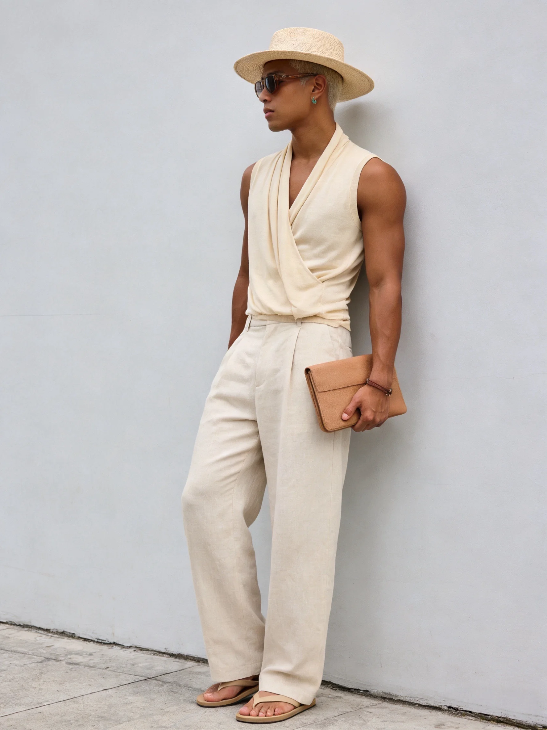 Buddybody Silk Knitted Slim Fit Vest Asymmetric Design Casual Crossed Pleated Sleeveless Fashionable City Walk Wedding Banquet
Buddybody Silk Knitted Slim Fit Vest Asymmetric Design Casual Crossed Pleated Sleeveless Fashionable City Walk Wedding Banquet