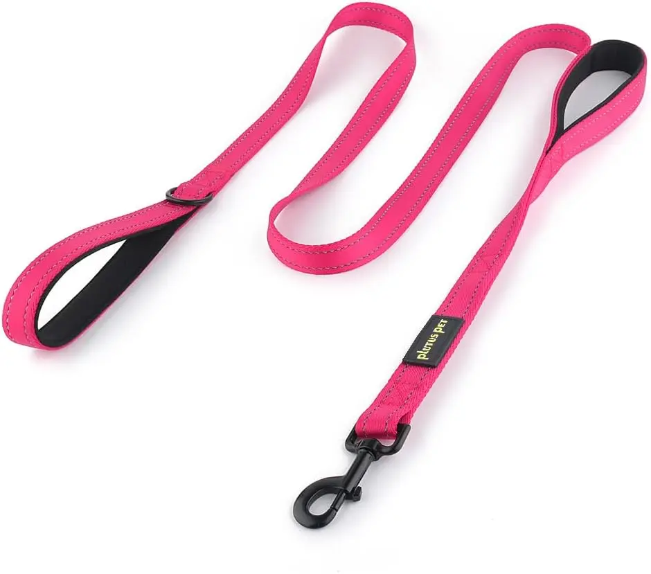 Padded Double Handle Dog Leash 6ft, Heavy Duty Reflective Training Lead for Medium Large Dogs, Pink
Padded Double Handle Dog Leash 6ft, Heavy Duty Reflective Training Lead for Medium Large Dogs, Pink