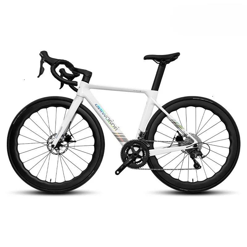 Racing Road Bike with Carbon Fiber Frame Rims Forks 22 Speed Gears Shifter and Ordinary Pedal
Racing Road Bike with Carbon Fiber Frame Rims Forks 22 Speed Gears Shifter and Ordinary Pedal