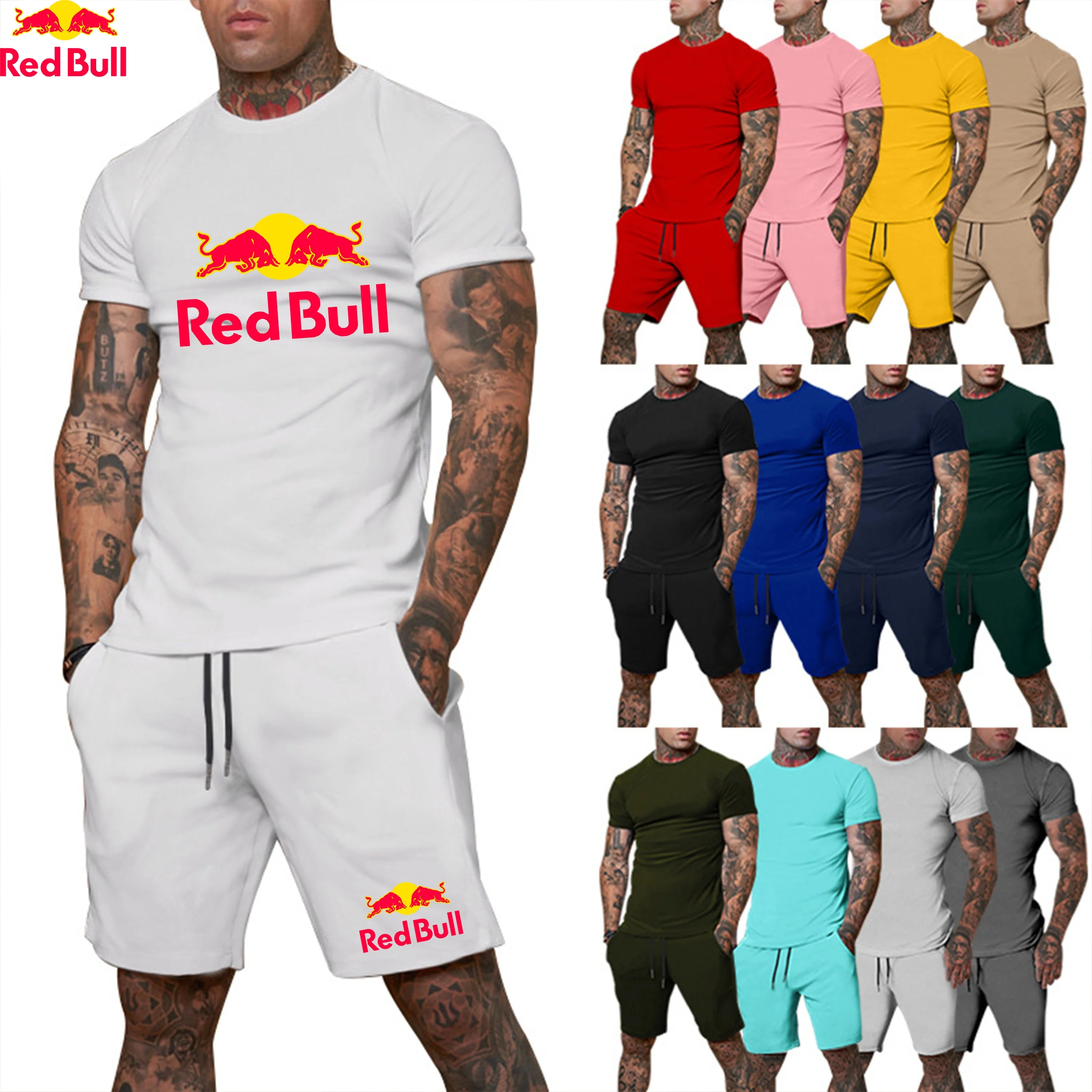 2025 New Summer Street Men's Red Bull Sports Short Sleeve+Shorts 2-piece Set Slow Running Sports Set, Men's Casual Set 12 Colors
2025 New Summer Street Men's Red Bull Sports Short Sleeve+Shorts 2-piece Set Slow Running Sports Set, Men's Casual Set 12 Colors