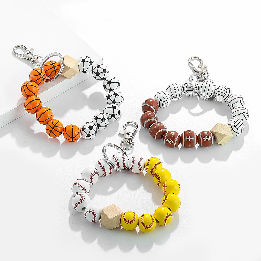Creative Ball Sports Model Beaded Keychain Mini Basketball Baseball Volleyball Wooden Beads Charm for Backpack Decor Key Pendant
Creative Ball Sports Model Beaded Keychain Mini Basketball Baseball Volleyball Wooden Beads Charm for Backpack Decor Key Pendant