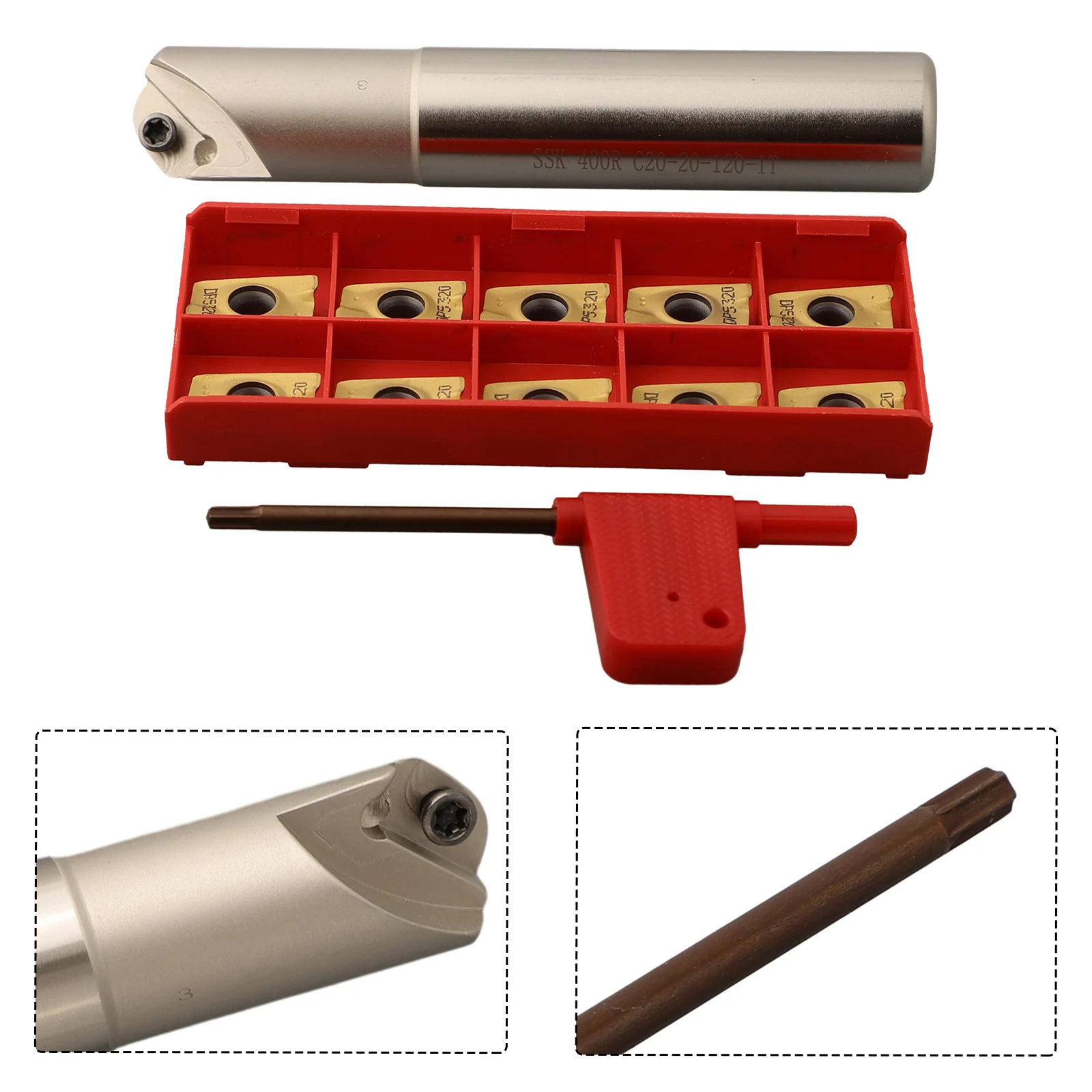 Long Service Life SSK C20-20-120L Indexable Chamfer End Mill Cutter with High-Quality Steel and 10PC APKT1604 Inserts
Long Service Life SSK C20-20-120L Indexable Chamfer End Mill Cutter with High-Quality Steel and 10PC APKT1604 Inserts