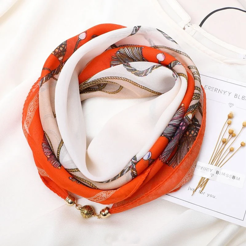 Chain & Stripe Pattern Magnetic Buckle Square Scarf, Soft Chiffon Neck Scarf Lightweight Smooth Neck Wrap, Multiple Designs
Chain & Stripe Pattern Magnetic Buckle Square Scarf, Soft Chiffon Neck Scarf Lightweight Smooth Neck Wrap, Multiple Designs