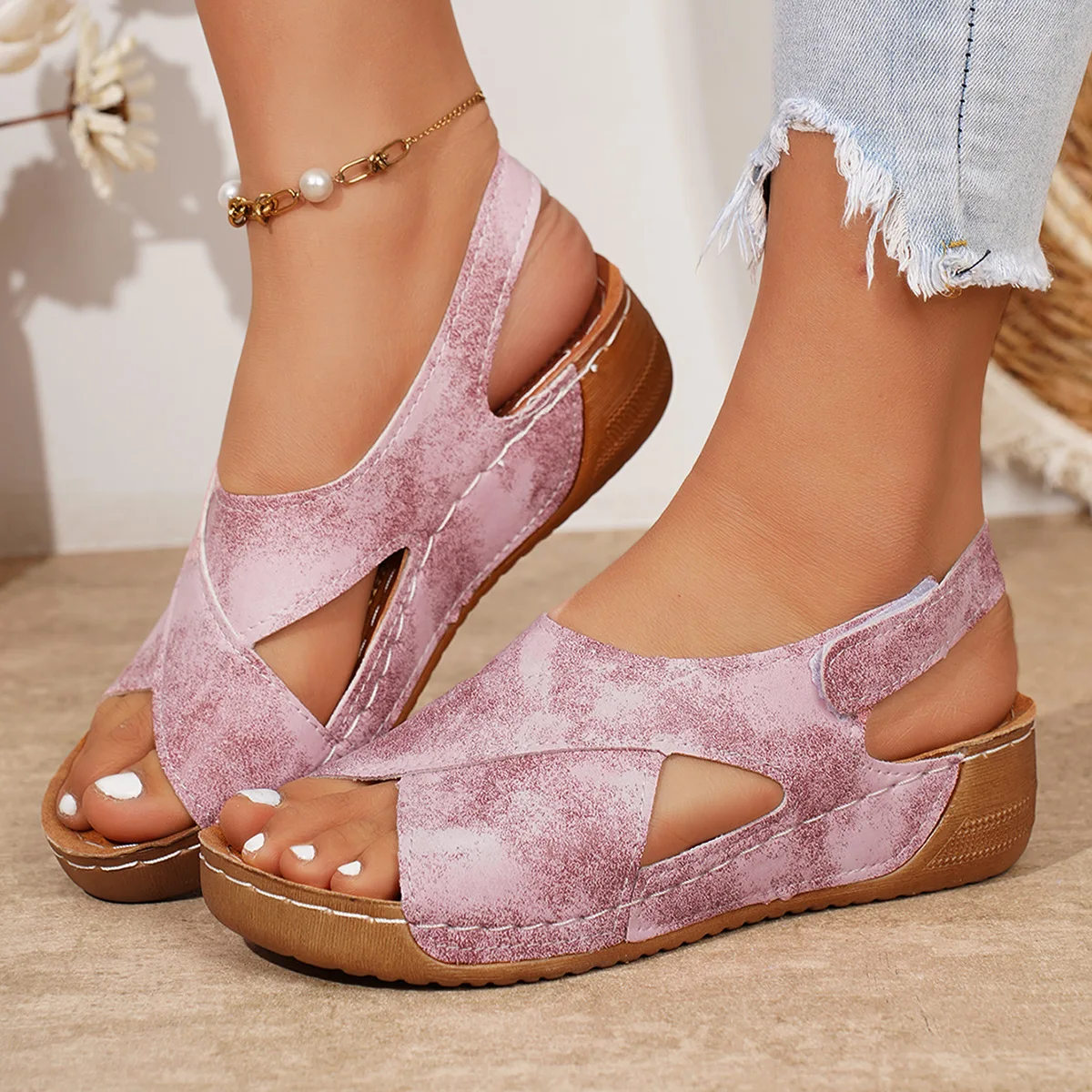Women's Summer 2026 Roman Sandals Thick Bottom Casual Open-Toed Versatile Beach Shoes for Comfortable Stylish Footwear
Women's Summer 2026 Roman Sandals Thick Bottom Casual Open-Toed Versatile Beach Shoes for Comfortable Stylish Footwear