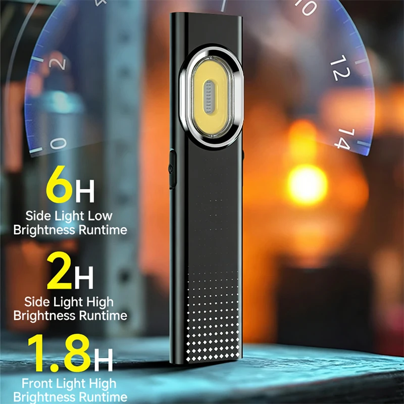 COB Magnetic Flashlight 600Lm 8 Lighting Modes Pocket Lantern Christmas camping lamp USB C Rechargeable LED Keychain Work Light
COB Magnetic Flashlight 600Lm 8 Lighting Modes Pocket Lantern Christmas camping lamp USB C Rechargeable LED Keychain Work Light