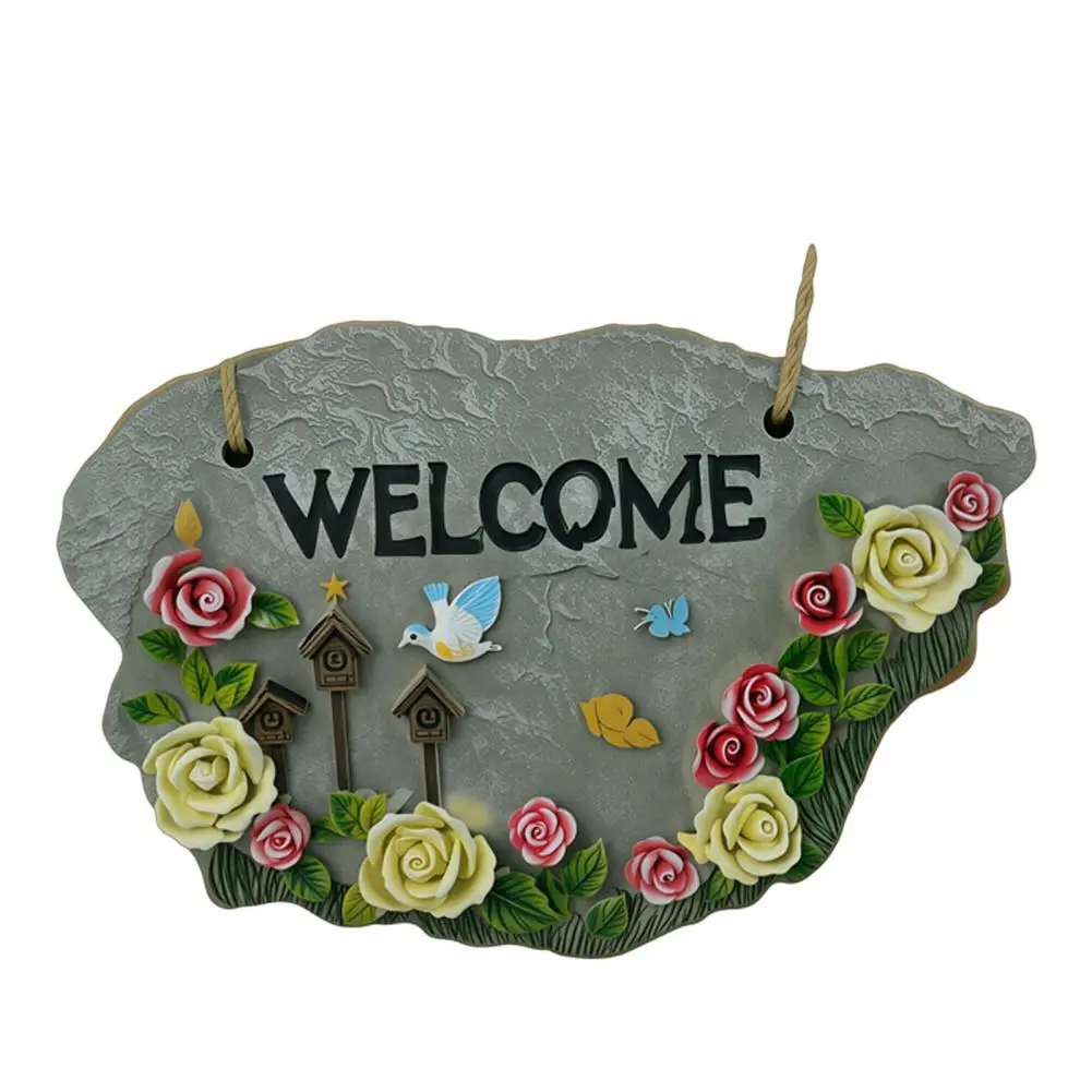 Hanging Sign Resin Garden Welcome Sign with Flowers Birds Decorative Outdoor Stone Plaque Rustic Yard Lawn Patio Home Decor
Hanging Sign Resin Garden Welcome Sign with Flowers Birds Decorative Outdoor Stone Plaque Rustic Yard Lawn Patio Home Decor