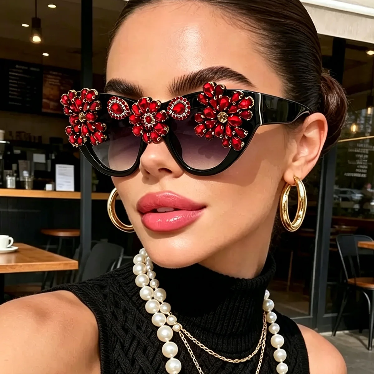 Baroque Vintage Floral Cat Eye Sunglasses Women Luxury Emerald Rhinestone Oversized UV400 Wedding Trendy Party Photoshoot Shades
Baroque Vintage Floral Cat Eye Sunglasses Women Luxury Emerald Rhinestone Oversized UV400 Wedding Trendy Party Photoshoot Shades