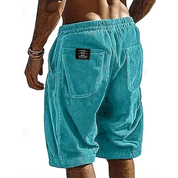Corduroy Drawstring Loose Men's Shorts Black Label Casual Summer Pants Straight Leg Five-Quarter Length Polyester Fiber
Corduroy Drawstring Loose Men's Shorts Black Label Casual Summer Pants Straight Leg Five-Quarter Length Polyester Fiber