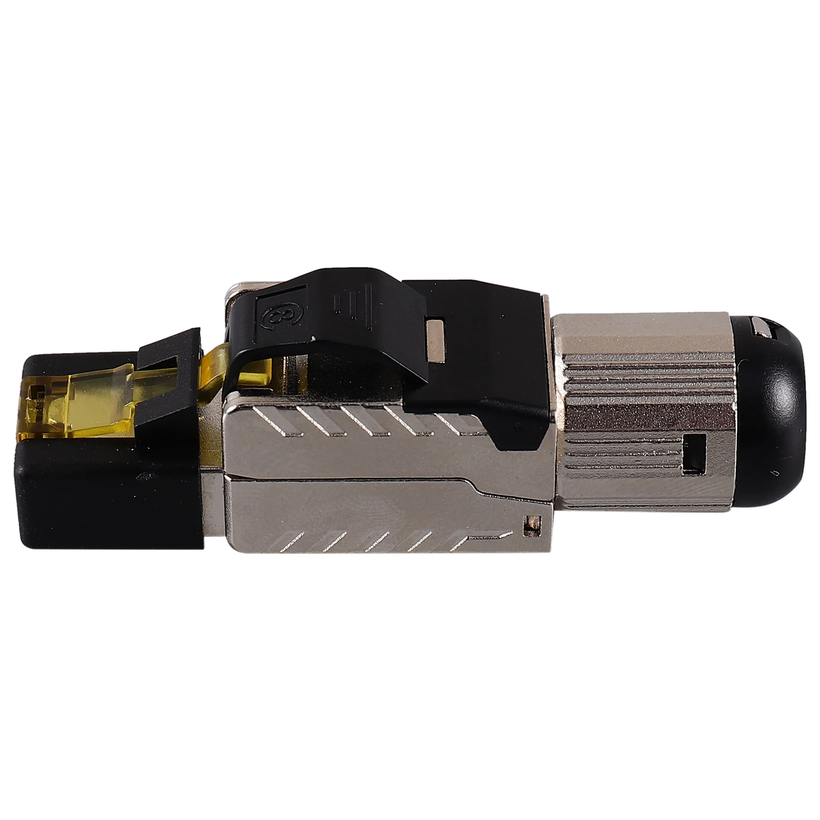 Shielded Connector Cat8 Ethernet Cable End Crimp Modular Plug Jack 10Gbps Tool-Free Gold Plated Pass Through Compatible
Shielded Connector Cat8 Ethernet Cable End Crimp Modular Plug Jack 10Gbps Tool-Free Gold Plated Pass Through Compatible