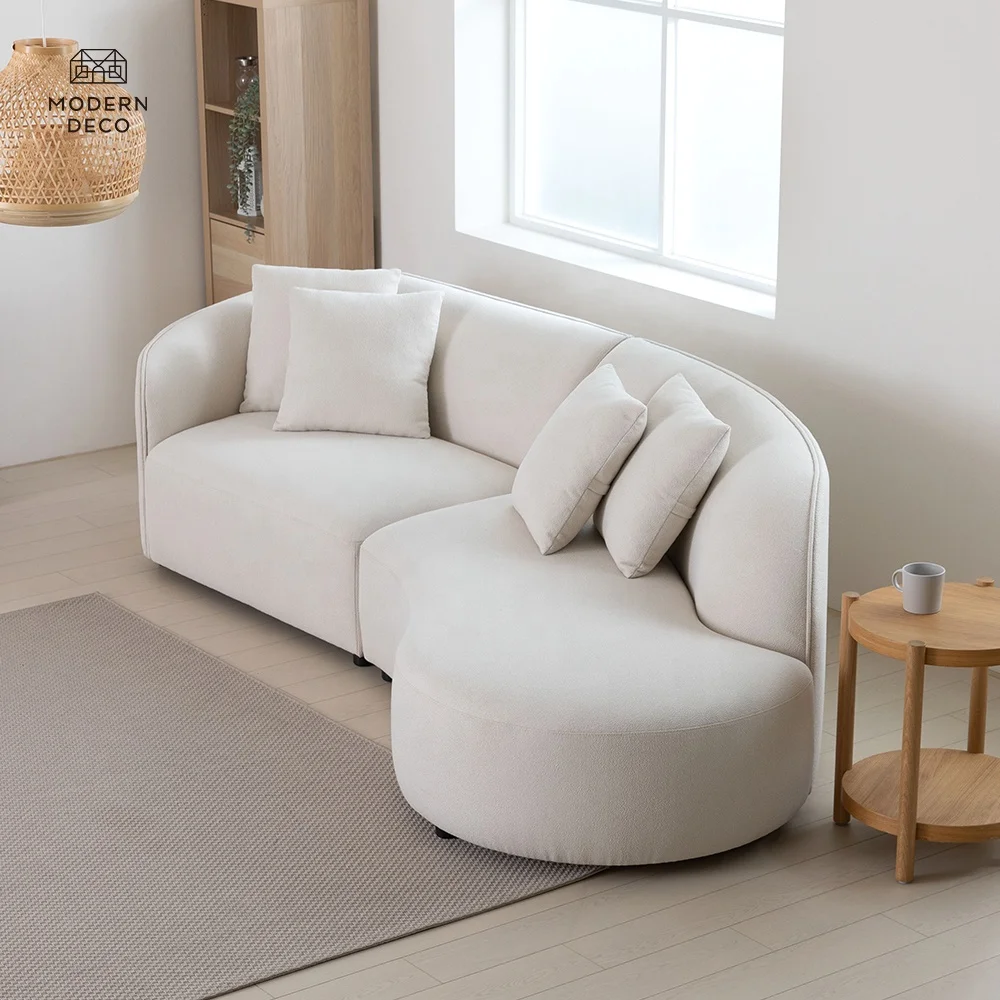 Custom Curved Sofa Living Room Furniture Soft and Durable Fabric Modern Luxury Sectional Sofa Set in Beige
Custom Curved Sofa Living Room Furniture Soft and Durable Fabric Modern Luxury Sectional Sofa Set in Beige