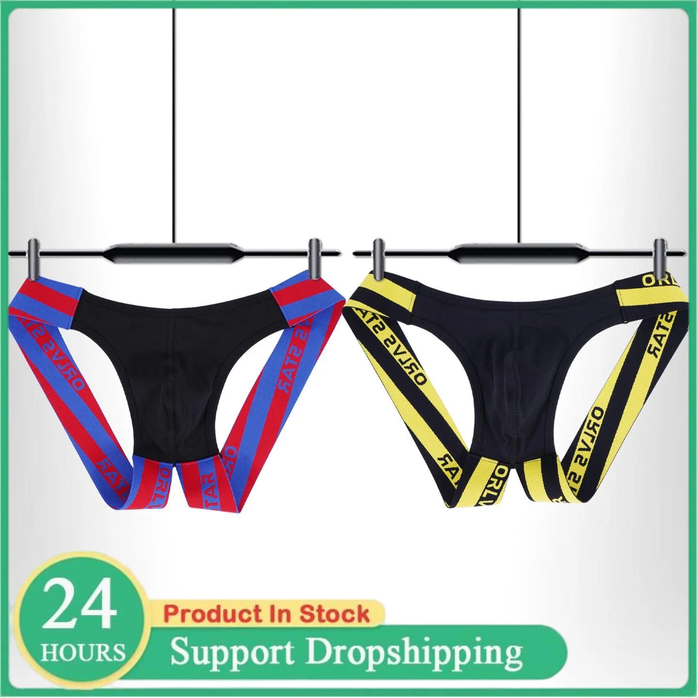 Men Jockstrap Underwear High Elastic Cotton Sexy Thong with Colorful Stripe Waistband Breathable Comfortable Athletic Underpants
Men Jockstrap Underwear High Elastic Cotton Sexy Thong with Colorful Stripe Waistband Breathable Comfortable Athletic Underpants