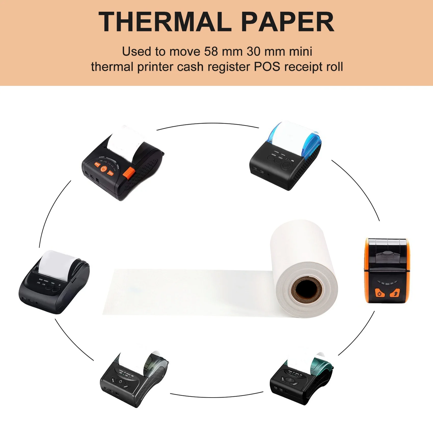 【Price-Drop!】10 Pcs Thermal Paper, for Mobile 58mm 30mm Mini Thermal Printer Cash Register POS Receipt Paper Roll
【Price-Drop!】10 Pcs Thermal Paper, for Mobile 58mm 30mm Mini Thermal Printer Cash Register POS Receipt Paper Roll