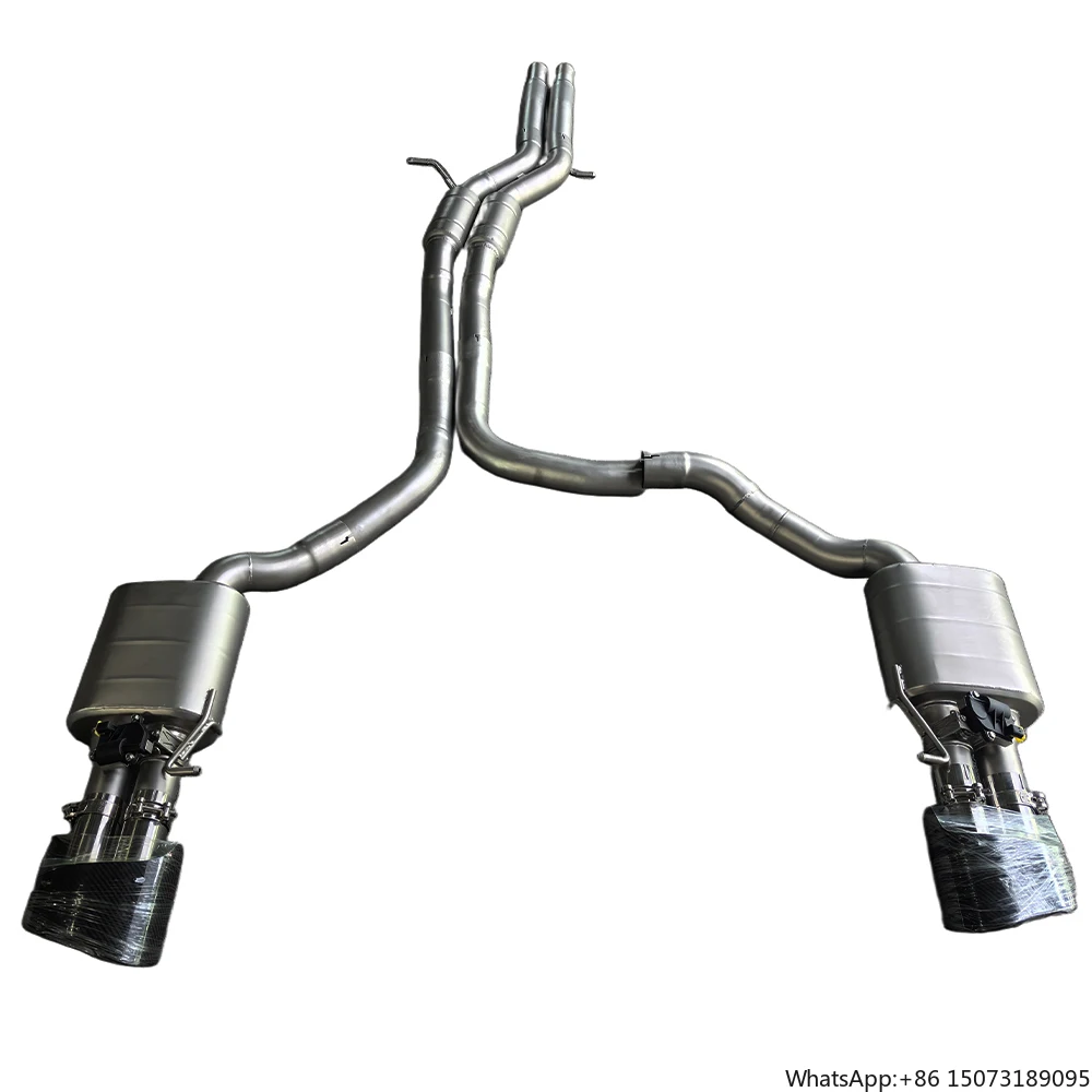 Exhaust System for RS6 RS7 C7 C8 4.0T Ss304 Muffler Valved Sport Exhaust Catback Glossy Black Tips
Exhaust System for RS6 RS7 C7 C8 4.0T Ss304 Muffler Valved Sport Exhaust Catback Glossy Black Tips