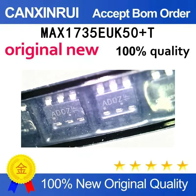 (5-100 pieces)MAX1735EUK50+T package SOT-23-5 silk screen ADOZ low voltage regulator brand new original
(5-100 pieces)MAX1735EUK50+T package SOT-23-5 silk screen ADOZ low voltage regulator brand new original