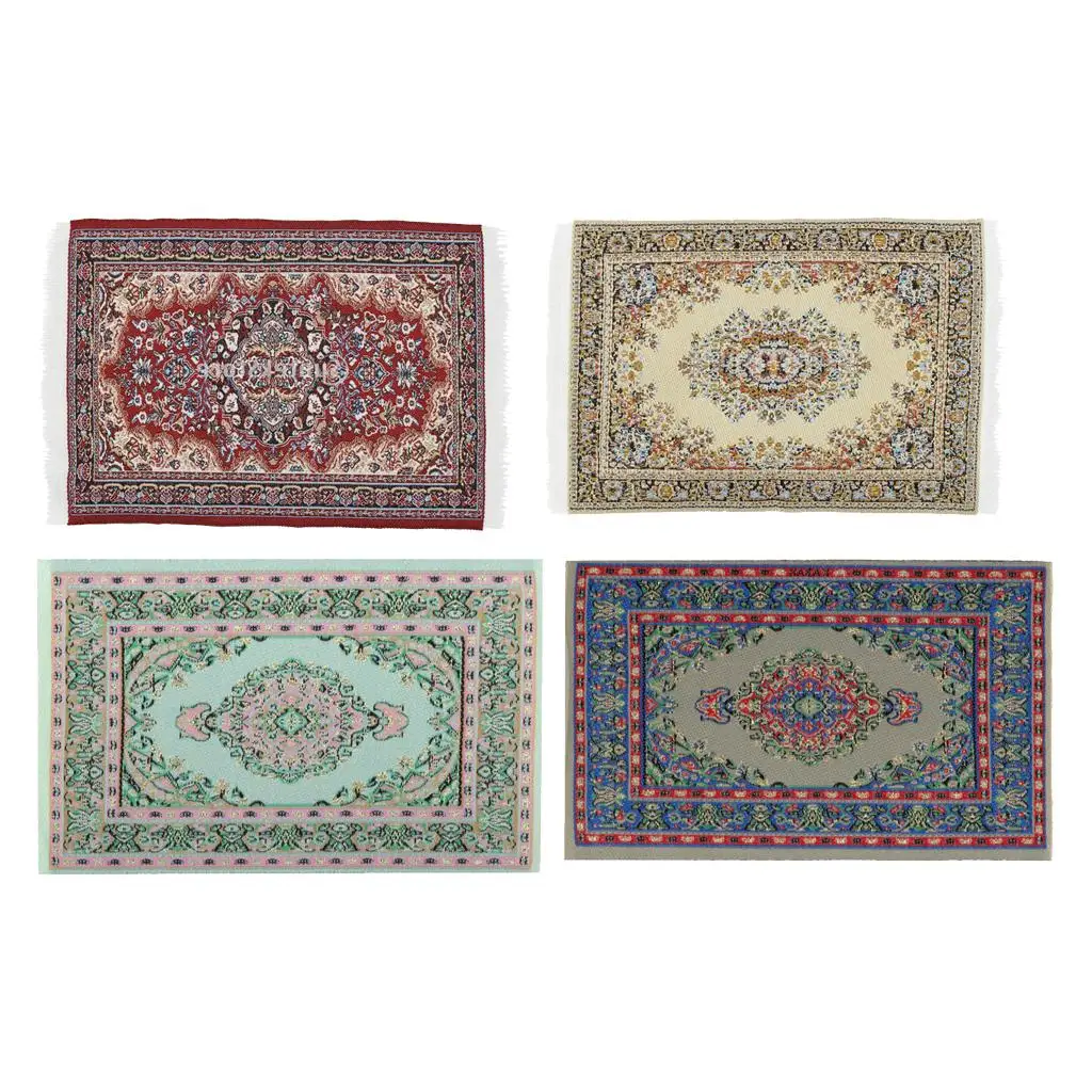 Set of 4 Pieces Miniature Woven Dollhouse Carpets - Dolls House Toy Rugs -
Set of 4 Pieces Miniature Woven Dollhouse Carpets - Dolls House Toy Rugs -