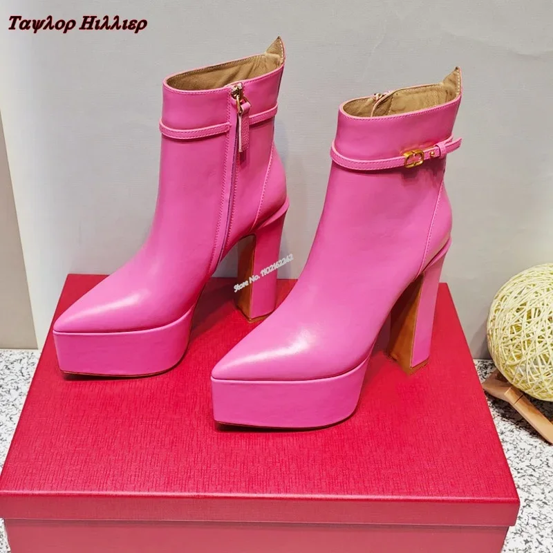 Autumn And Winter New Pointed Toe Water Platform Short Boots Fashionable Thick Heel Side Zipper Designer Short Boots For Women
Autumn And Winter New Pointed Toe Water Platform Short Boots Fashionable Thick Heel Side Zipper Designer Short Boots For Women