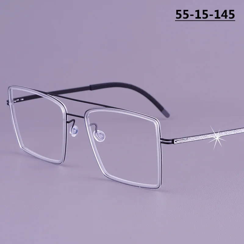 Mens Square Big Frame Glasses Brand Design Double-Beam Eyeglasses Women Screwless Titanium Acetate Spectacles Shinny Eyewear
Mens Square Big Frame Glasses Brand Design Double-Beam Eyeglasses Women Screwless Titanium Acetate Spectacles Shinny Eyewear