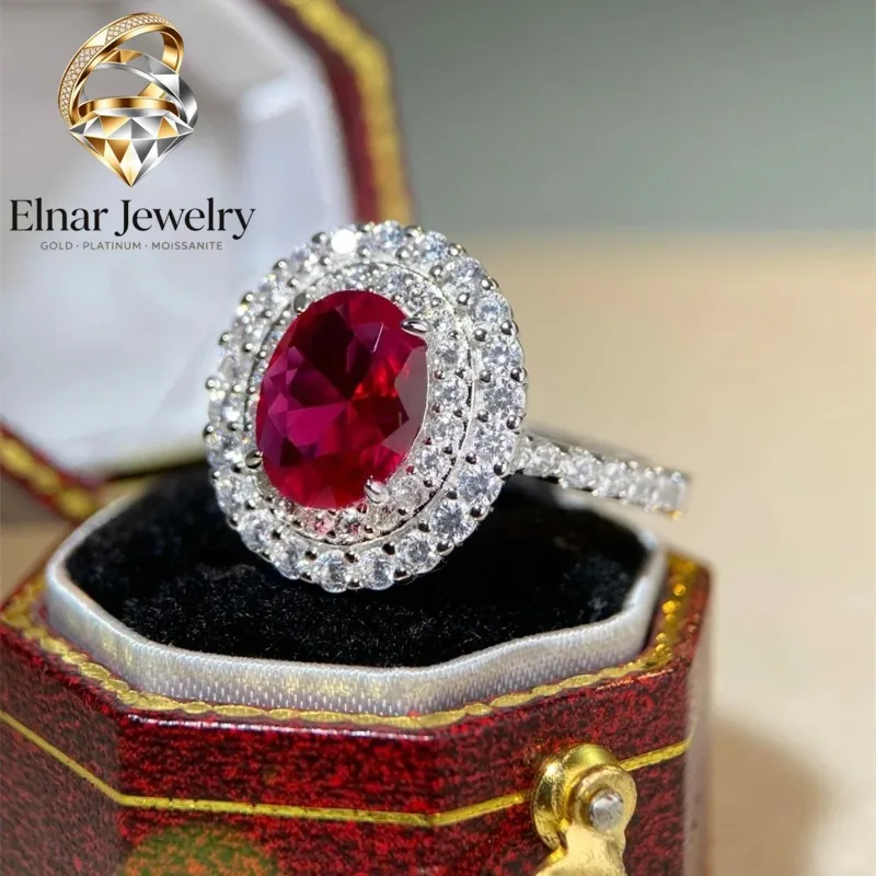 Elnar Jewelry Luxury Solid Platinum PT950 Women's Pigeon Red Diamond Ring Pigeon Egg Complete Moissanite Diamond Ring
Elnar Jewelry Luxury Solid Platinum PT950 Women's Pigeon Red Diamond Ring Pigeon Egg Complete Moissanite Diamond Ring