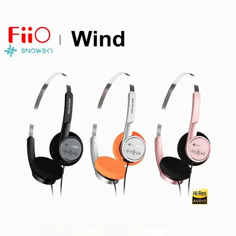 FiiO Snowsky Wind ON-Ear Headphone Hi-Res Audio 3.5mm with Microphone 40mm Dynamic Driver HiFi Headset for Recording Gaming