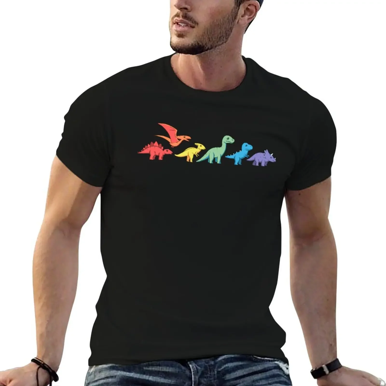 Rainbow Dinos T-Shirt Short sleeve tee new gifts and t-shirts mens t shirts top quality
Rainbow Dinos T-Shirt Short sleeve tee new gifts and t-shirts mens t shirts top quality