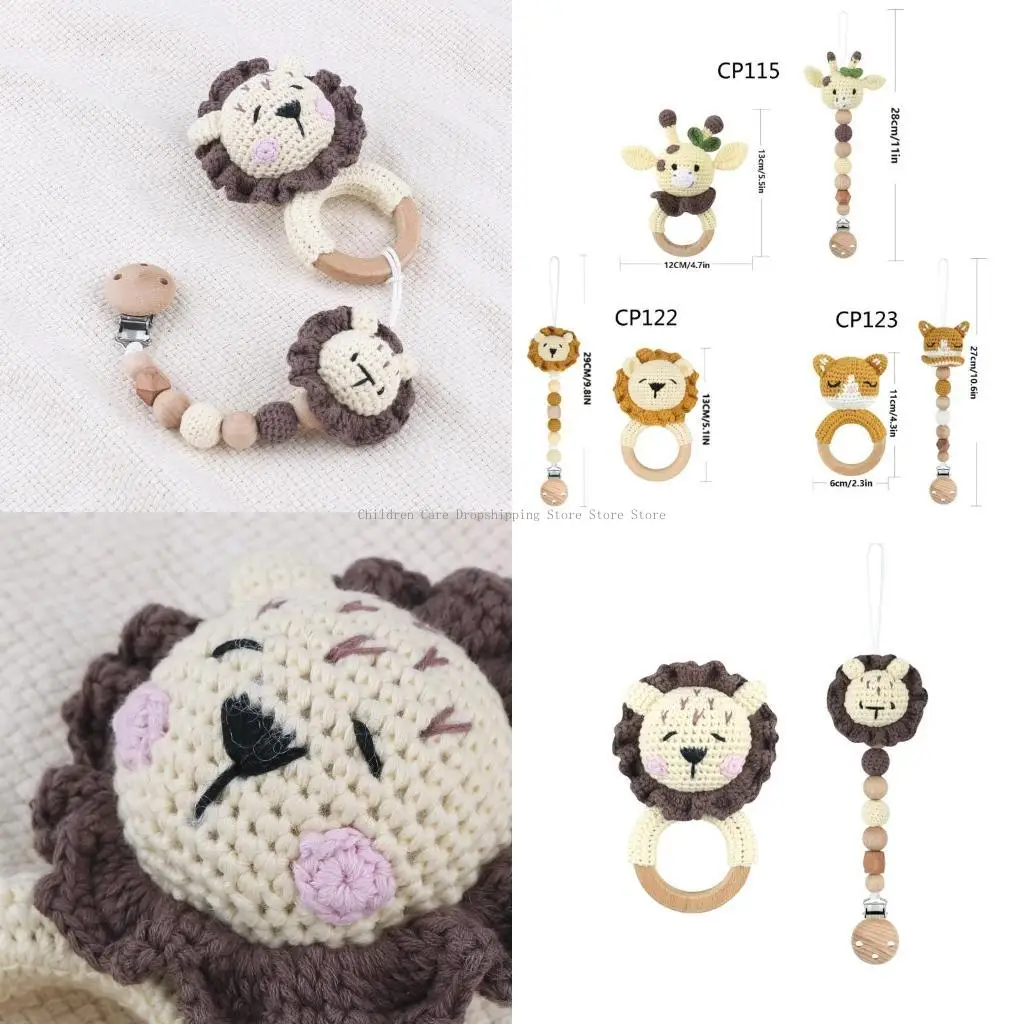 2 шт. вязаный крючком детский прорезыватель для новорожденных, держатель для пустышки, зажимы для прорезывания зубов младенцев
2 шт. вязаный крючком детский прорезыватель для новорожденных, держатель для пустышки, зажимы для прорезывания зубов младенцев