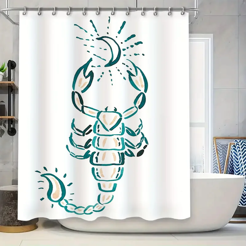 Очаровательный синий карандаш в стиле скорпиона, занавеска для душа, водонепроницаемая декоративная подкладка для ванной комнаты, белый фон с бирюзовыми акцентами для M
Очаровательный синий карандаш в стиле скорпиона, занавеска для душа, водонепроницаемая декоративная подкладка для ванной комнаты, белый фон с бирюзовыми акцентами для M