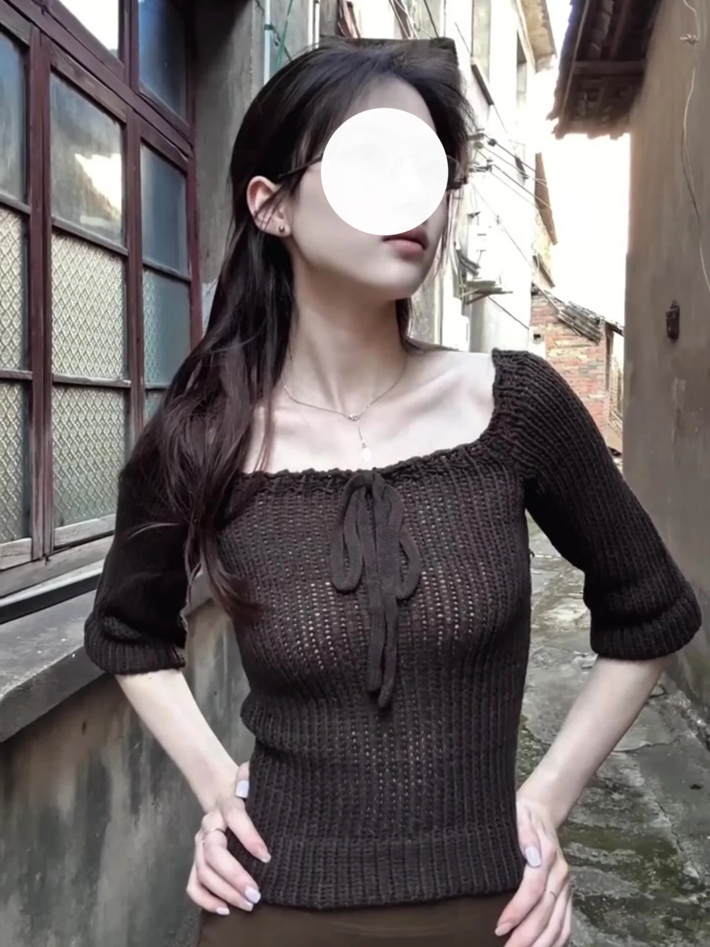 Retro Brown Square Collar mid Sleeve Knitted Sweater Women's Early Autumn Inner Wear Slim Fit Long Sleeve Top Fashionable Casual
Retro Brown Square Collar mid Sleeve Knitted Sweater Women's Early Autumn Inner Wear Slim Fit Long Sleeve Top Fashionable Casual