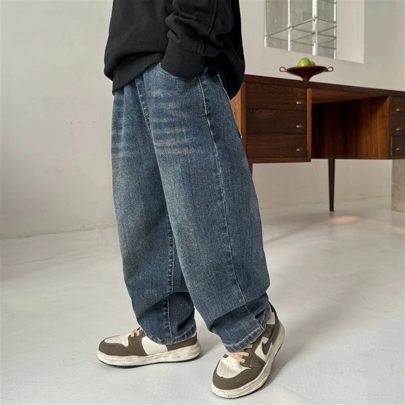 Casual Jeans for Boys Fashion Teenage Pure Color Denim Cargo Trousers Spring Children's Loose Long Pants Elastic Waist Jeans
Casual Jeans for Boys Fashion Teenage Pure Color Denim Cargo Trousers Spring Children's Loose Long Pants Elastic Waist Jeans