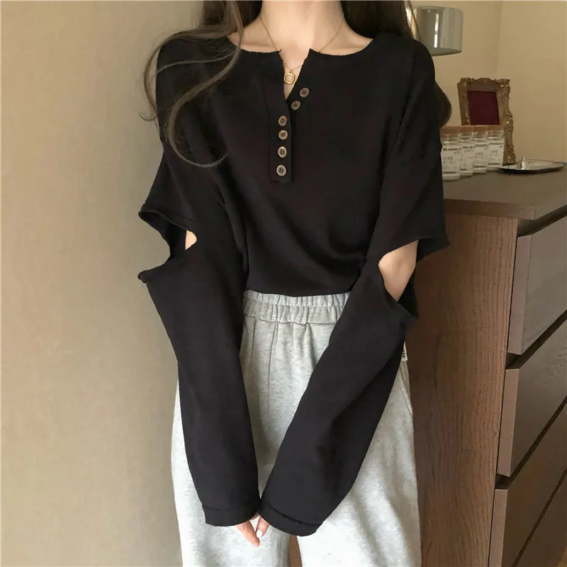 Spring Autumn 2026 plus Size Women's Knitwear Long Sleeve Hole Punch Loose Slimming Base Layer Top Stylish Korean Style V-neck
Spring Autumn 2026 plus Size Women's Knitwear Long Sleeve Hole Punch Loose Slimming Base Layer Top Stylish Korean Style V-neck
