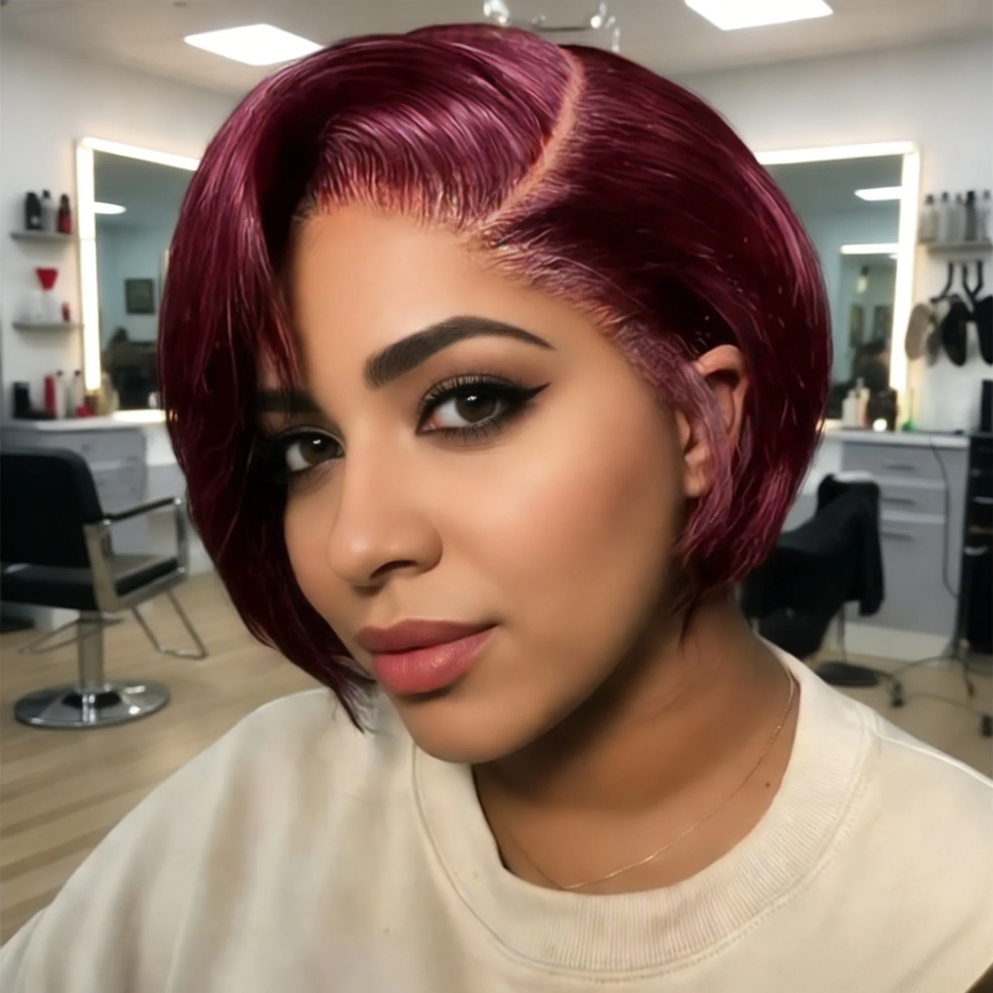 Короткий парик пикси для чернокожих женщин, 13x4, с кружевной передней частью и боковым пробором, из натуральных волос, предварительно выщипанный, с эффектом естественного вида
Короткий парик пикси для чернокожих женщин, 13x4, с кружевной передней частью и боковым пробором, из натуральных волос, предварительно выщипанный, с эффектом естественного вида