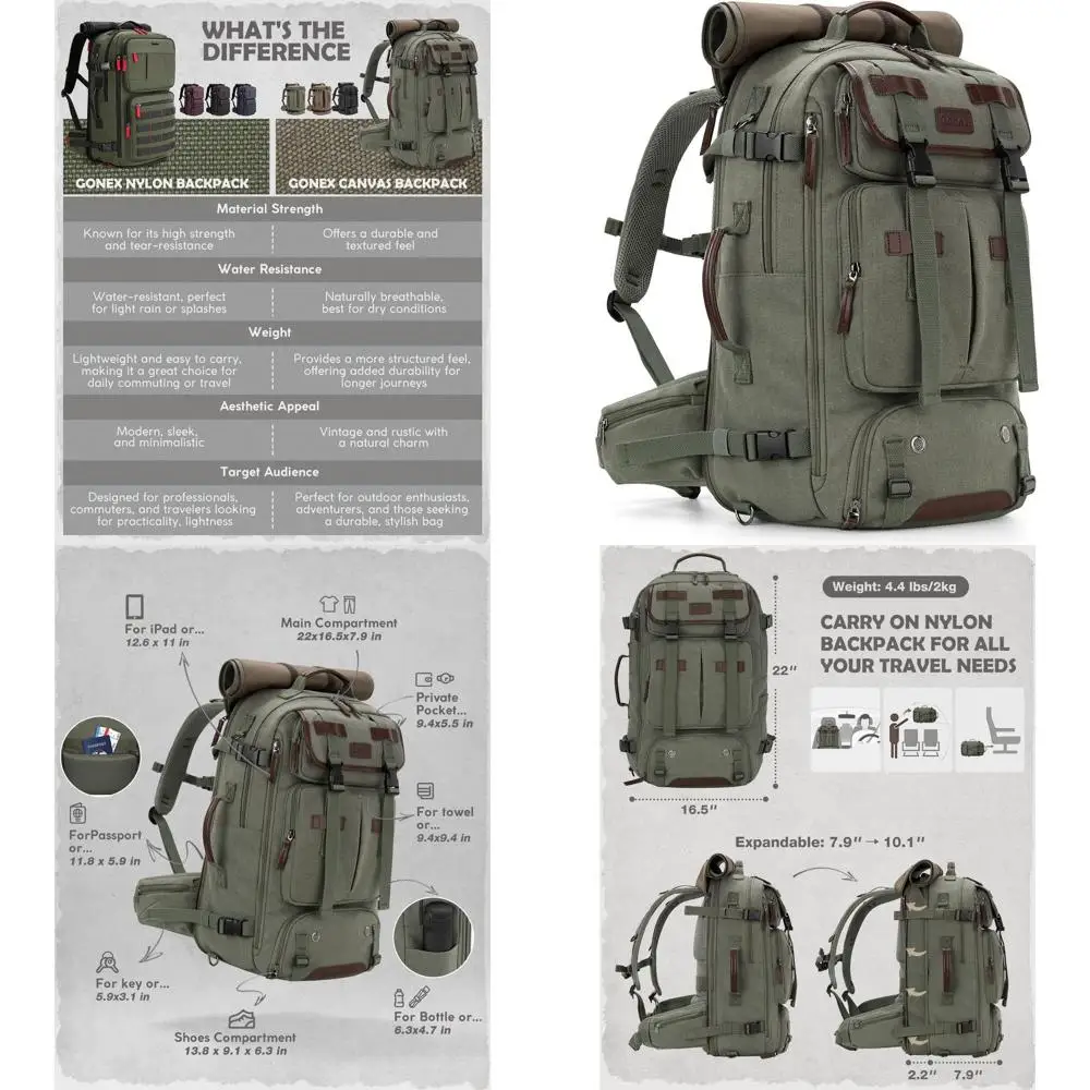 Vintage 3-in-1 Laptop Backpack, Convertible Travel Bag for Work, College, Unisex Large Carry-On (Classical Green)
Vintage 3-in-1 Laptop Backpack, Convertible Travel Bag for Work, College, Unisex Large Carry-On (Classical Green)