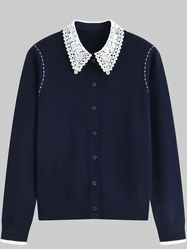 Color Blo Lace Splice Long Sve Knitted Sweater Women's Spring New Sle Slim Fit Inner Wear Base irt Commute Sle
Color Blo Lace Splice Long Sve Knitted Sweater Women's Spring New Sle Slim Fit Inner Wear Base irt Commute Sle