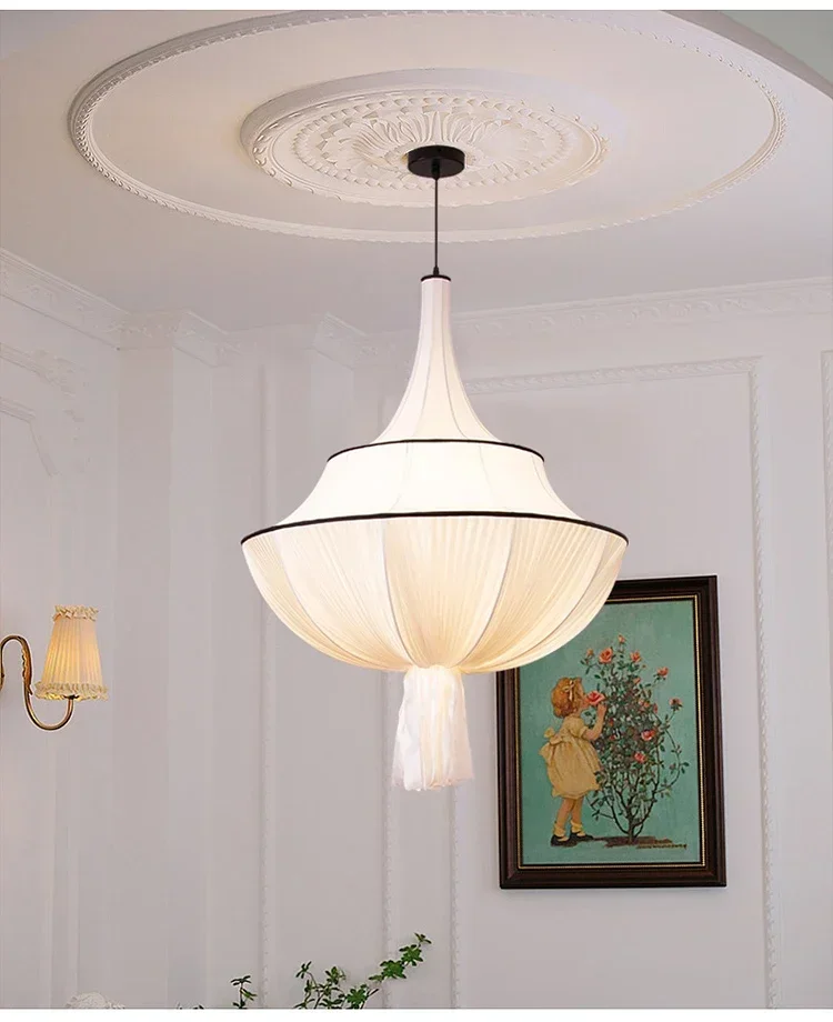 Minimalist Retro Cloth Pendant Light French LED Lamps for Living Dining Room Ceiling Chandelier Home Bedroom Loft Decor Lamps
Minimalist Retro Cloth Pendant Light French LED Lamps for Living Dining Room Ceiling Chandelier Home Bedroom Loft Decor Lamps