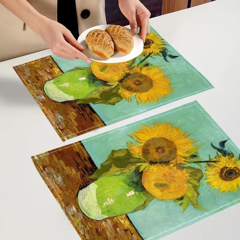 Van Gogh Painting ART Table Mat Kitchen Tableware Linen Placemat For Table Mats Drink Cup Coaster Kitchen Accessories 7.10
Van Gogh Painting ART Table Mat Kitchen Tableware Linen Placemat For Table Mats Drink Cup Coaster Kitchen Accessories 7.10